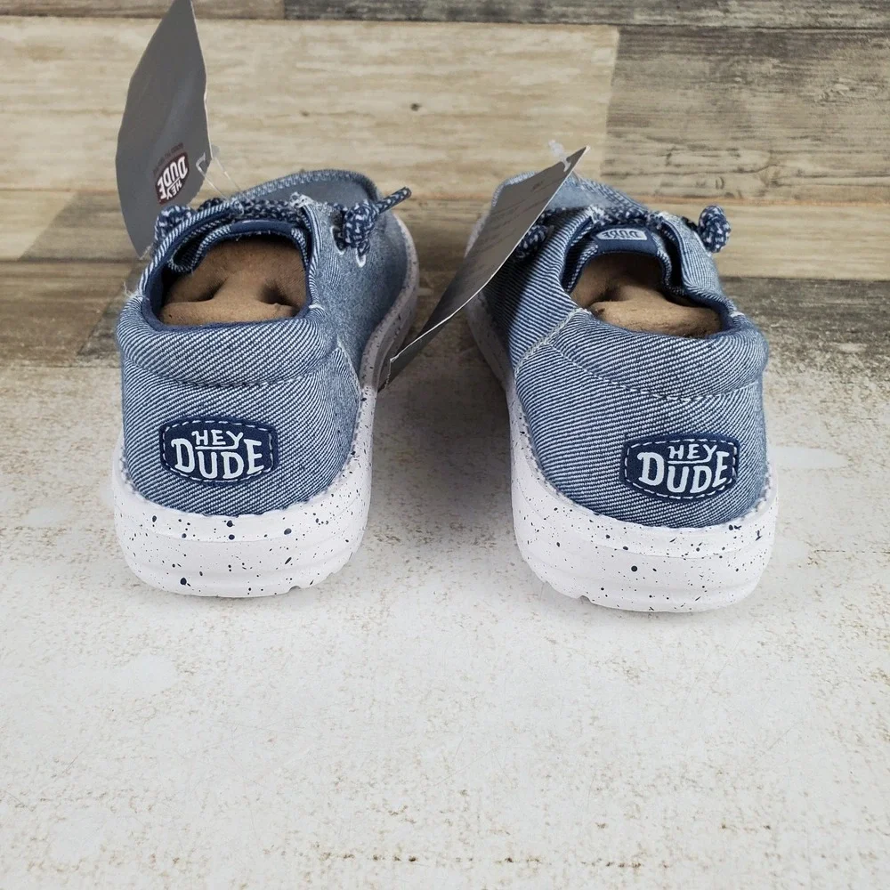 Hey Dude Wendy Funk Friendship Lace Kids Loafers Shoes Sz 13 C13 Navy Denim